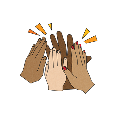 A hand giving a high five.